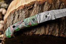 Load image into Gallery viewer, Custom Handmade Damascus Steel Pocket Folding Knife - Beautiful Resin Handle