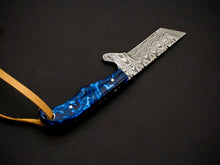Load image into Gallery viewer, HS-970 '' Custom Hand Forged 6.00" Damascus Steel Full Tang Cowboy Bull Cutter Knife