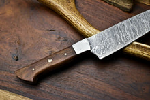 Load image into Gallery viewer, HS-261 Hand Made Damascus Steel Blade Chef Kitchen Full Tang Knife | WALNUT WOOD