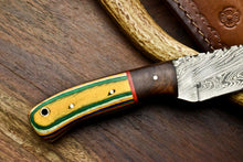 Load image into Gallery viewer, HS-645 Custom Handmade Damascus Hunting Skinning Blade Hunter Camping Full Tang Knife