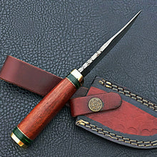 Load image into Gallery viewer, HS-418 | Custom Handmade Damascus Steel Hunting Knife - Beautiful Wood Handle