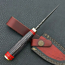 Load image into Gallery viewer, HS-424 | Custom Handmade Damascus Steel Hunting Knife - Beautifu Hardl Wood Handle