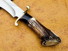 Load image into Gallery viewer, D2 Steel Bowie Knife Handmade Stag Handle Hunting Camping Knife HS-391