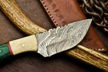 Load image into Gallery viewer, HS-683 Custom Handmade Damascus Steel Skinner Knife - Beautiful Bone Wood Handle