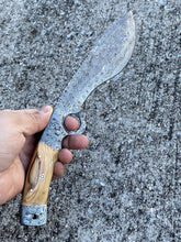 Load image into Gallery viewer, HS-875 Custom Handmade Damascus Steel 12 Inch Kukri Knife - Wood Handle