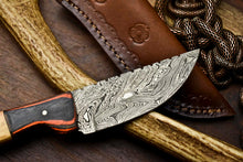 Load image into Gallery viewer, HS-688 Custom Handmade Damascus Steel Skinner Knife - Beautiful Wood Handle