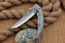 Load image into Gallery viewer, Custom Hand Engraved Folding-Pocket Knife Life Time Used With Very Good Price