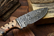 Load image into Gallery viewer, HS 657 Custom Handmade Damascus Hunting Skinning Blade Hunter Camping Full Tang Knife