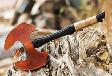 Load image into Gallery viewer, HS-1017 Custom handmade hand-forged carbon steel hunting axe Viking hatchet tomahawk axe