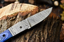 Load image into Gallery viewer, Custom Handmade Damascus Steel Pocket Folding Knife - Beautiful Hard Wood Handle