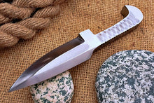 Load image into Gallery viewer, HS-472 Custom Handmade D2 Steel integral knife With Blade line and handle file work