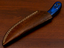 Load image into Gallery viewer, HS-376 '' HAND MADE DAMASCUS BLADE SKINNING HUNTING KNIFE - FULL TANG - PAKKA WOOD