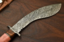 Load image into Gallery viewer, HS-869 Custom Handmade Damascus Steel Hunitng/Kukri Knife - Colour Camel Bone Handle