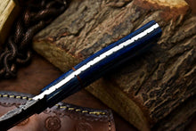 Load image into Gallery viewer, HS-675 Custom Handmade Damascus Steel Skinner Knife - Beautiful Hard Wood Handle