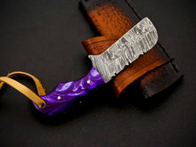 Load image into Gallery viewer, HS-967 '' Custom Hand Forged 5.00" Damascus Steel Full Tang Cowboy Bull Cutter Knife