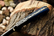 Load image into Gallery viewer, Custom Handmade Damascus Steel Pocket Folding Knife - Beautiful Hard Wood Handle