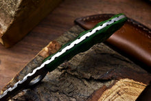 Load image into Gallery viewer, HS-1000 | Custom Handmade Damascus Steel Bull Cutter Knife - Beautiful Hard Wood Handle