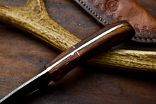 Load image into Gallery viewer, HS-697 Custom Handmade Damascus Steel Skinner Knife - Beautiful Wood Handle