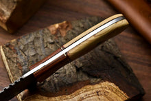 Load image into Gallery viewer, HS-709 Custom Handmade Damascus Steel Skinner Knife - Beautiful Wood Handle