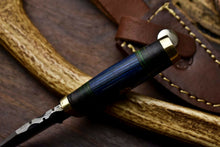 Load image into Gallery viewer, HS-676 Custom HandMade Damascus Steel Blade Hunting Miniature Knife | HARD WOOD