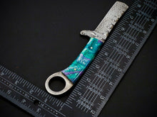 Load image into Gallery viewer, HS-962 '' Custom Hand Forged 7.5" Damascus Steel Full Tang Cowboy Bull Cutter Knife