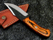 Load image into Gallery viewer, HS-581 Custom Hand Forged Railroad Spike Carbon Steel 8.5" Skinning Knife WOOD