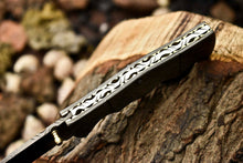 Load image into Gallery viewer, Handmade Damascus Steel Blade Liner-Lock Pocket Folding Knife| Full Damascus