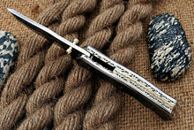 Load image into Gallery viewer, Custom Hand Engraved Folding-Pocket Knife Life Time Used With Engraved Handle