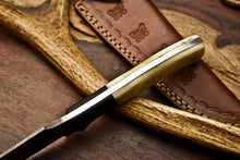Load image into Gallery viewer, HS-403 | Custom Handmade Awesome Camel Bone/Black Sheet Handle Damascus Steel Hunting Knife - Great Price