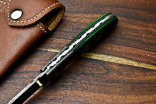 Load image into Gallery viewer, Custom Handmade Damascus Steel Blade Liner-Lock Pocket Folding Knife| HARD WOOD