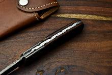 Load image into Gallery viewer, Custom Handmade Damascus Steel Blade Liner-Lock Pocket Folding Knife| Ram Horn