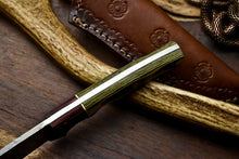 Load image into Gallery viewer, HS-643 Custom Handmade Damascus Hunting Skinning Blade Hunter Camping Full Tang Knife