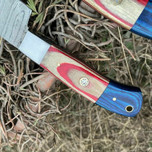 Load image into Gallery viewer, HS-129 '' Hand Forged Damascus Steel Hunting Chef Kitchen Knife Set W/ Sheath