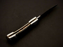 Load image into Gallery viewer, HS-1110 Custom Hand Forged Damascus Steel Back Lock Resin Handle Knife