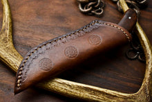 Load image into Gallery viewer, HS-696 Custom Handmade Damascus Steel Skinner Knife - Beautiful Wood Handle