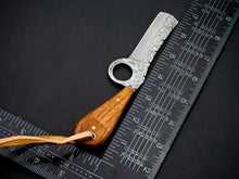 Load image into Gallery viewer, HS-968 '' Custom Hand Forged 6.5" Damascus Steel Full Tang Cowboy Bull Cutter Knife