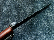 Load image into Gallery viewer, HS-381 '' Custom Hand Forged Damascus Steel 16" Hunting Knife - Natural Wood