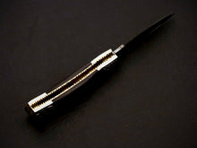 Load image into Gallery viewer, HS-1112 Custom Hand Forged Damascus Steel Back Lock Micarta Handle Knife