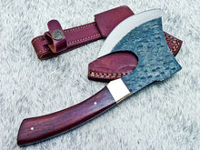 Load image into Gallery viewer, HS-1024 Custom Hand Forged Railroad Spike Carbon Steel Chopper Axe Knife -Wood