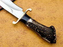 Load image into Gallery viewer, D2 Steel Bowie Knife Handmade Stag Handle Hunting Camping Knife HS-391