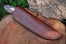 Load image into Gallery viewer, HS-427 | Custom Handmade Railroad Steel Hunting Knife - Beautiful Wood Sheet Handle