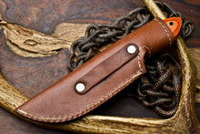 Load image into Gallery viewer, HS-691 Custom Handmade Damascus Steel Skinner Knife - Beautiful Hard Wood Handle