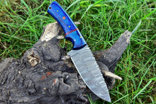Load image into Gallery viewer, Damascus Skinner Knife Sharp Hunting Skinning Blade Full Tang Pakka wood Handle HS-557