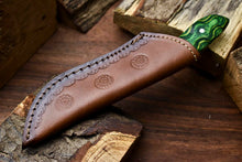Load image into Gallery viewer, HS-1000 | Custom Handmade Damascus Steel Bull Cutter Knife - Beautiful Hard Wood Handle