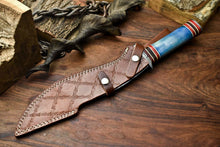 Load image into Gallery viewer, HS-864 Custom Handmade Damascus Steel Hunitng/Kukri Knife - Wood & Bone Handle