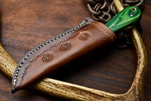 Load image into Gallery viewer, HS-1001 | Custom Handmade Damascus Steel Bull Cutter Knife - Beautiful Hard Wood Handle