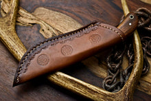Load image into Gallery viewer, HS-925 Custom Handmade Damascus Steel Tracker-Hunting Knife With Wood Handle