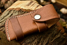 Load image into Gallery viewer, Custom Handmade Damascus Steel Pocket Folding Knife - Beautiful Resin Handle