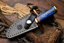 Load image into Gallery viewer, HS-713 Custom Handmade Awesome Hard Wood Handle Damascus Steel Skinner Knife With Best Price