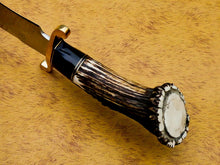 Load image into Gallery viewer, D2 Steel Bowie Knife Handmade Stag Handle Hunting Camping Knife HS-391